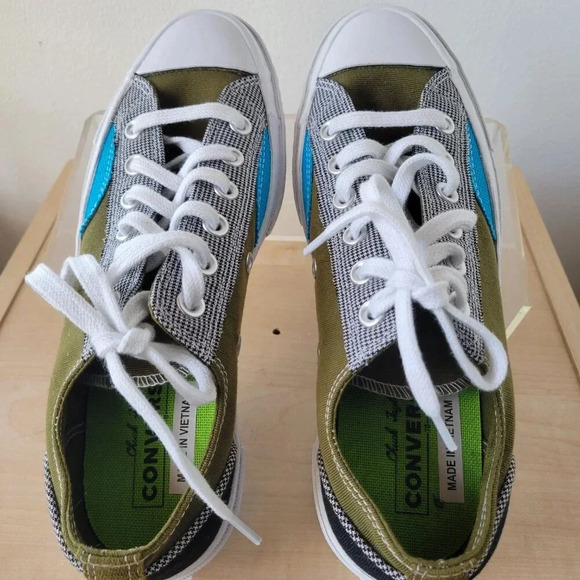 Converse Dark Moss Green/Blue Gray Low Top Unisex Sneaker [ Sizes: W 8 / M 6 ] - Picture 2 of 13